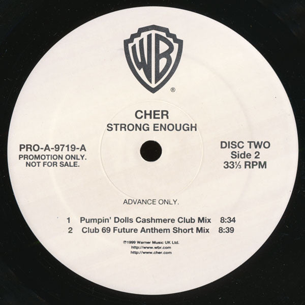 Cher : Strong Enough (2x12", Advance, Promo)