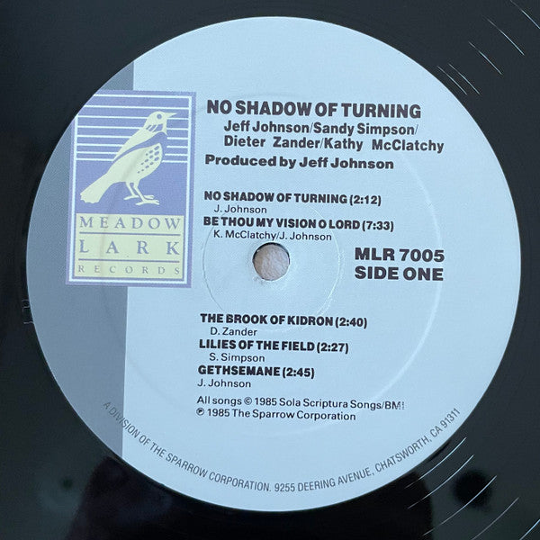 Jeff Johnson, Sandy Simpson, Dieter Zander & Kathy McClatchy : No Shadow Of Turning (LP, Album)