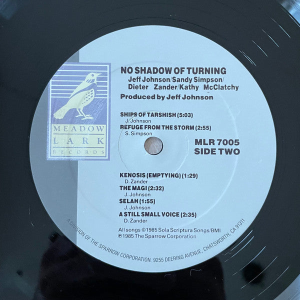 Jeff Johnson, Sandy Simpson, Dieter Zander & Kathy McClatchy : No Shadow Of Turning (LP, Album)
