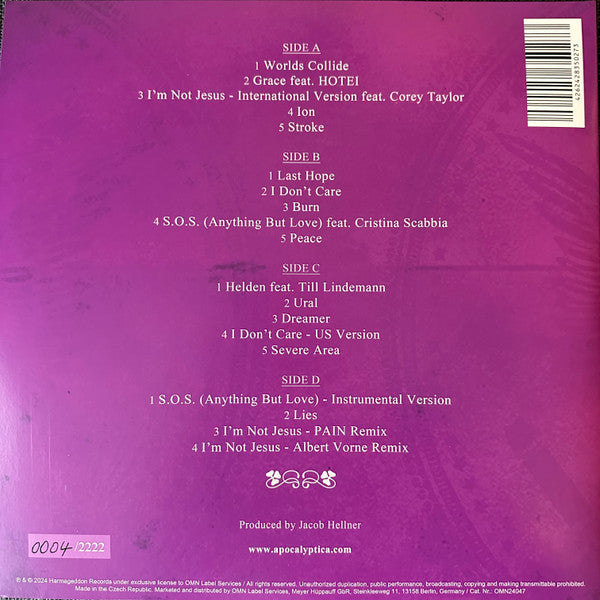 Apocalyptica : Worlds Collide (2xLP, RSD, Dlx, Pur)
