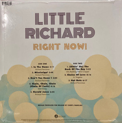 Little Richard : Right Now! (LP, RSD, RE, Sun)