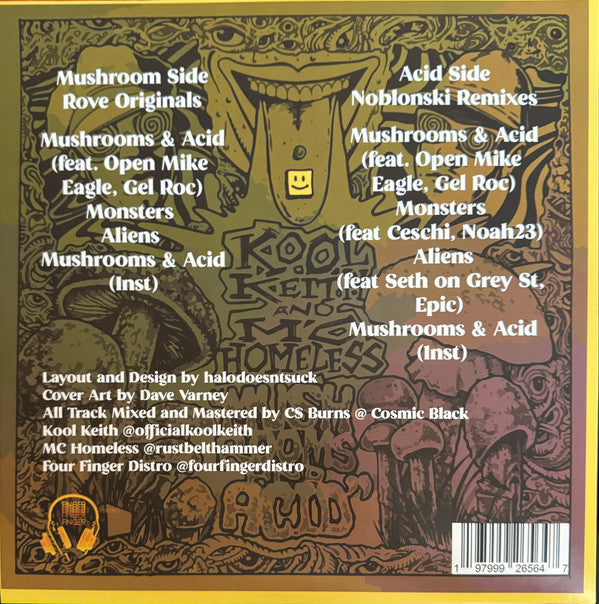 Kool Keith, MC Homeless : Mushrooms And Acid (12", RSD)