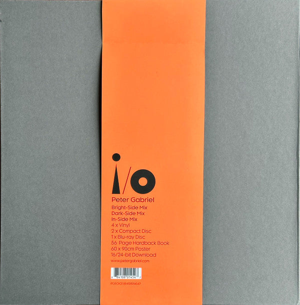 Peter Gabriel : I/O (4xLP, Album + 2xCD, Album + Blu-ray, Blu-ray-A, Mu)