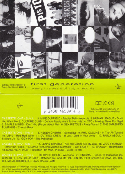 Various : First Generation - Virgin XXV Years (2xCass, Comp)