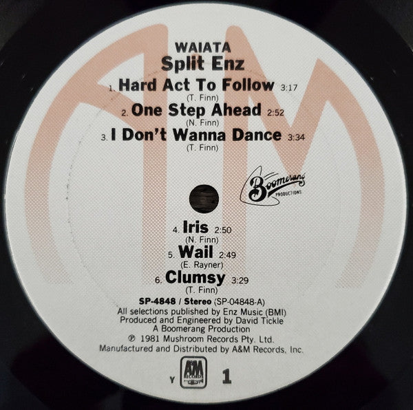 Split Enz : Waiata (LP, Album, Bla)