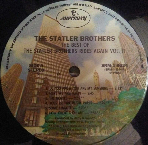 The Statler Brothers : The Best Of The Statler Bros. Rides Again Volume II (LP, Comp, 56 )