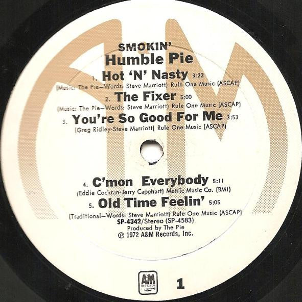 Humble Pie : Smokin' (LP, Album, RE, Mon)