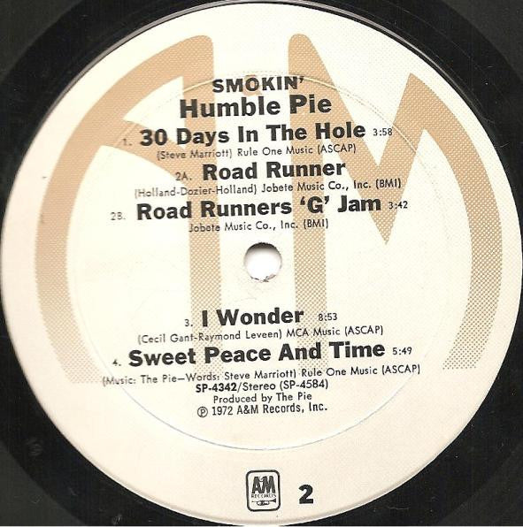 Humble Pie : Smokin' (LP, Album, RE, Mon)