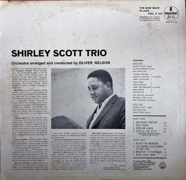 Shirley Scott Trio : For Members Only (LP, Album, Mono, Promo)