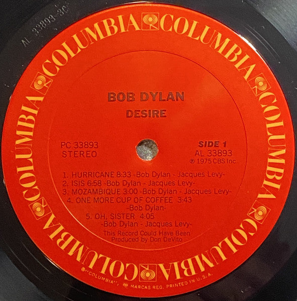 Bob Dylan : Desire (LP, Album)