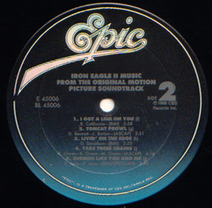 Various : Iron Eagle II - Music From The Original Motion Picture Soundtrack (LP, Comp)