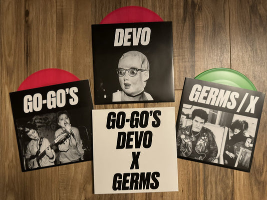 Go-Go's / Devo / X (5) / Germs : Hard + Fast (Dlx, Ltd, S/Edition + 7", Single, Pin + 7", Single)
