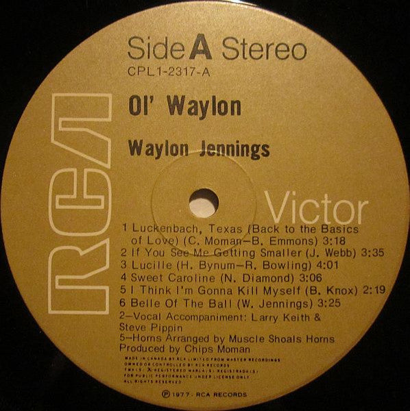 Waylon Jennings : Ol' Waylon (LP, Album)