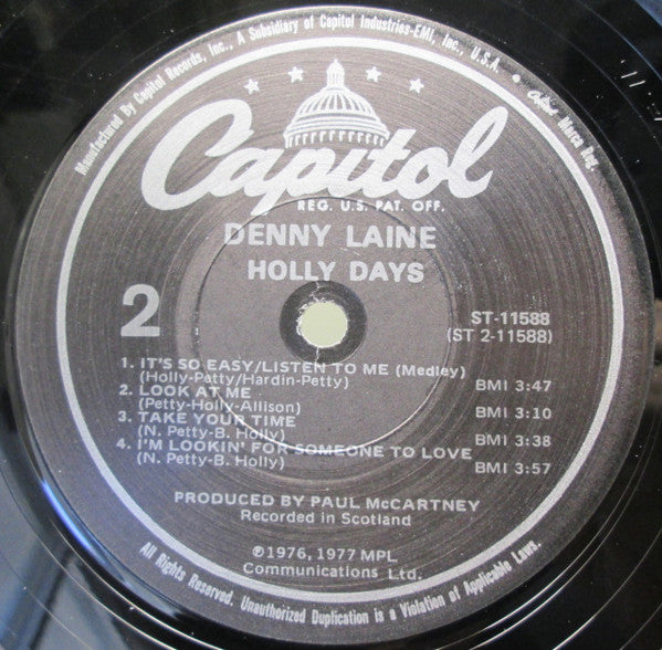 Denny Laine : Holly Days (LP, Album, LA )