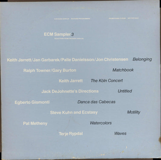 Various : ECM Sampler 3 (LP, Promo, Smplr)