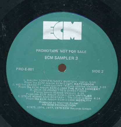 Various : ECM Sampler 3 (LP, Promo, Smplr)