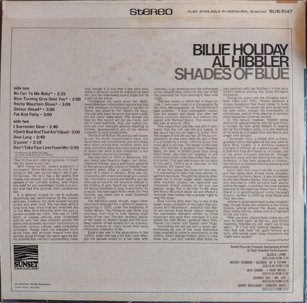 Billie Holiday & Al Hibbler : Shades Of Blue (LP, Comp)
