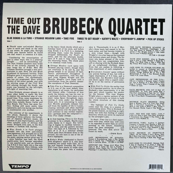 The Dave Brubeck Quartet : Time Out (LP, Album)