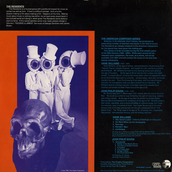 The Residents : Stars & Hank Forever! (The American Composer's Series - Volume II) (LP, Album)
