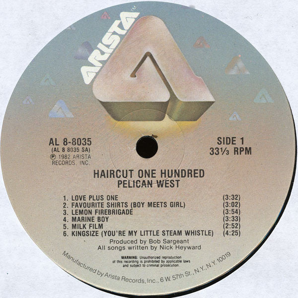 Haircut One Hundred : Pelican West (LP, Album, RE)