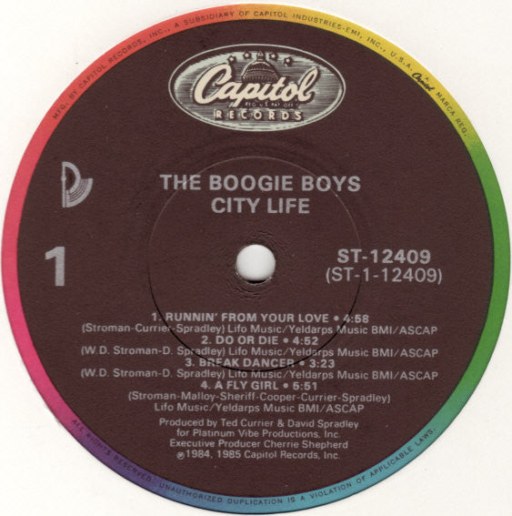 The Boogie Boys* : City Life (LP, Album, M/Print)
