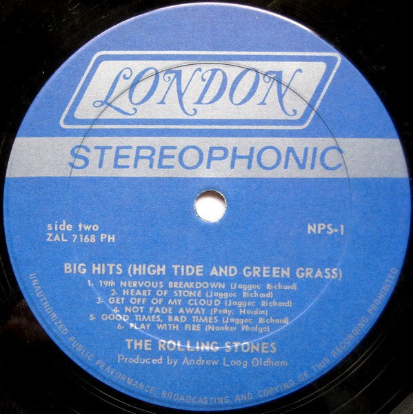 The Rolling Stones : Big Hits (High Tide And Green Grass) (LP, Comp, PH )