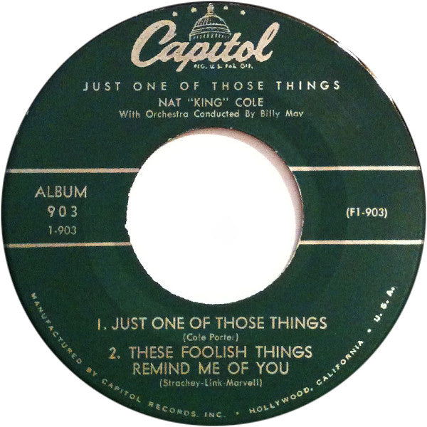 Nat "King" Cole* : Just One Of Those Things, Part 1 (7", EP)
