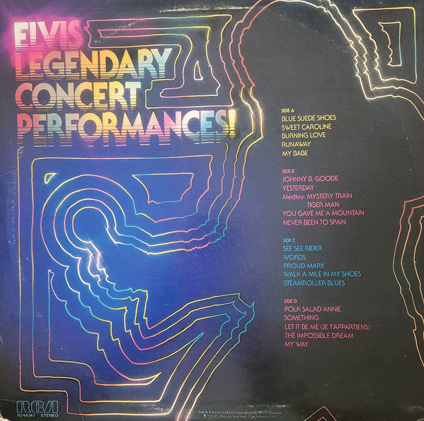 Elvis Presley : Elvis - Legendary Concert Performances! (2xLP, Comp, Club)
