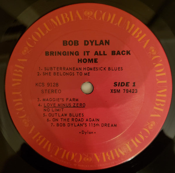 Bob Dylan : Bringing It All Back Home (LP, Album, RE, Ter)