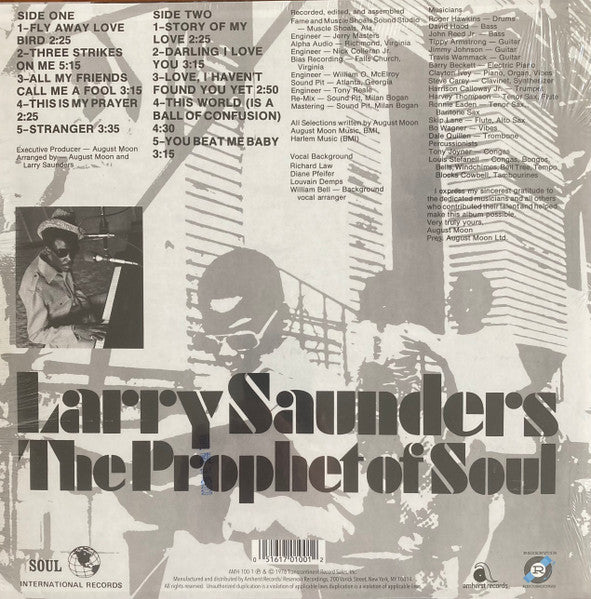 Larry Saunders The Prophet Of Soul* : Stranger (LP, Album, RSD, RE, Gra)