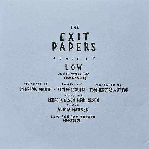 Low : The Exit Papers (A Soundtrack By Low) (LP, Ltd, RE, Met)