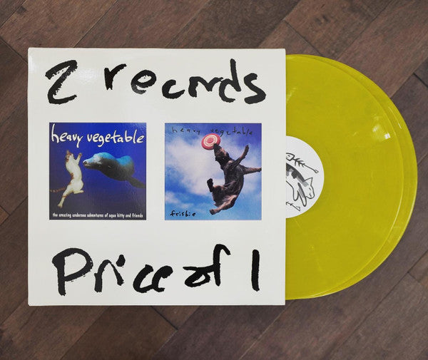 Heavy Vegetable : Frisbie / The Amazing Undersea Adventures Of Aqua Kitty And Friends (2 Records Price Of 1) (2xLP, Comp, yel)