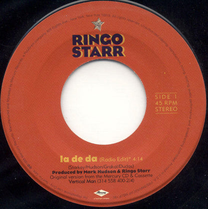 Ringo Starr : La De Da (7", Single, Promo)