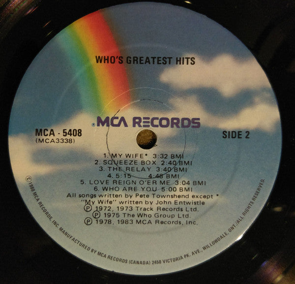 The Who : Greatest Hits (LP, Comp)