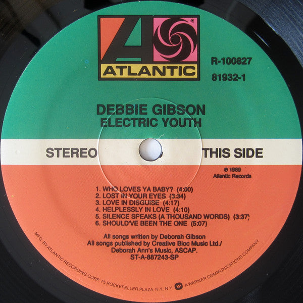 Debbie Gibson : Electric Youth (LP, Album, Club)