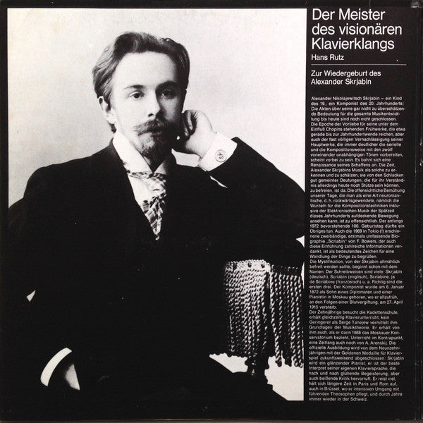 Alexander Skrjabin* : Piano Sonatas Nos. 4-10 "No. 7 White Mass": "No.9 "Black Mass" (2xLP, Album)
