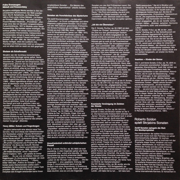 Alexander Skrjabin* : Piano Sonatas Nos. 4-10 "No. 7 White Mass": "No.9 "Black Mass" (2xLP, Album)