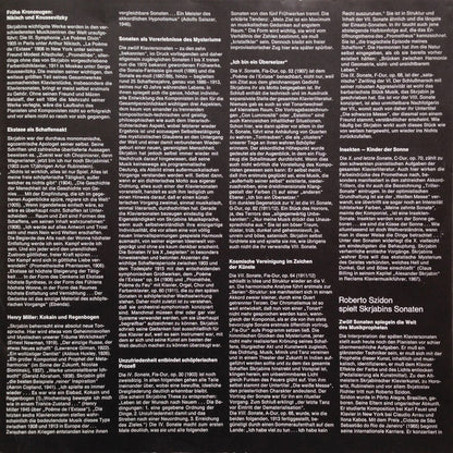 Alexander Skrjabin* : Piano Sonatas Nos. 4-10 "No. 7 White Mass": "No.9 "Black Mass" (2xLP, Album)