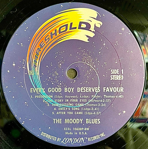 The Moody Blues : Every Good Boy Deserves Favour (LP, Album, RE, BW )