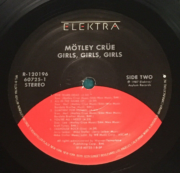 Mötley Crüe : Girls, Girls, Girls (LP)