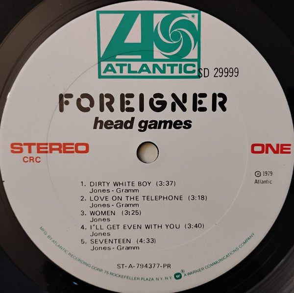 Foreigner : Head Games (LP, Album, Club, Ter)