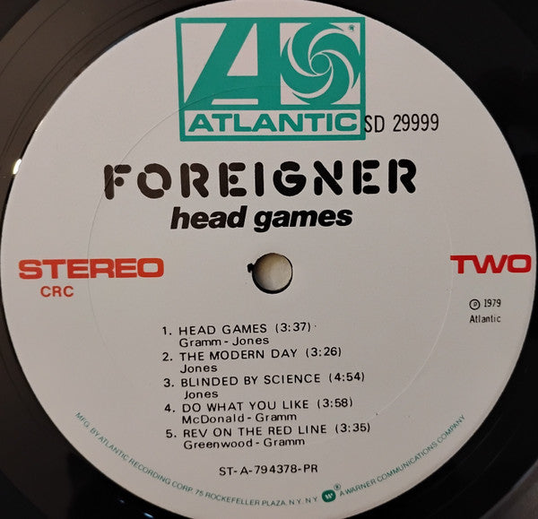 Foreigner : Head Games (LP, Album, Club, Ter)