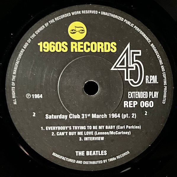 The Beatles : Saturday Club 31st March 1964 (Pt. 2) (7", EP, Mono, Unofficial)