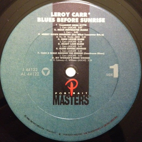 Leroy Carr : Blues Before Sunrise (LP, Comp, RE)