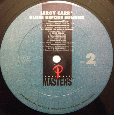 Leroy Carr : Blues Before Sunrise (LP, Comp, RE)