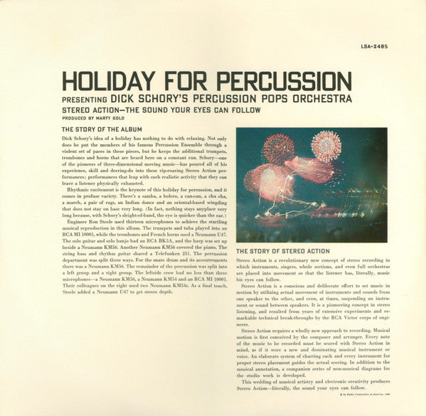 Dick Schory's Percussion Pops Orchestra : Holiday For Percussion (LP, Album, Die)