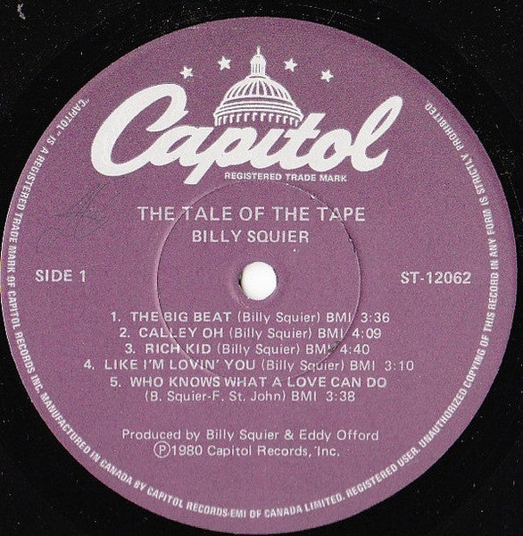 Billy Squier : The Tale Of The Tape (LP, Album)