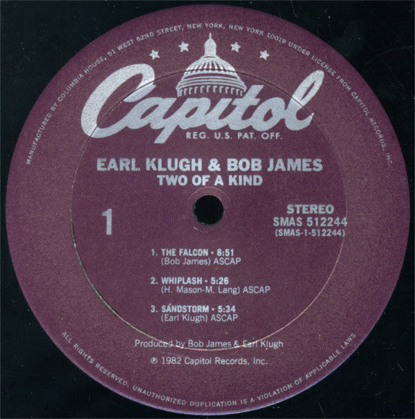 Earl Klugh And Bob James : Two Of A Kind (LP, Album, Club, Gat)