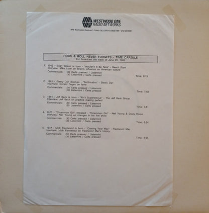 Various : Rock & Roll Never Forgets - Time Capsules - Week of June 20, 1988 (LP, Promo, Transcription)