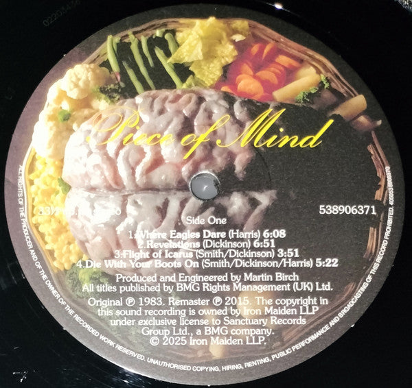 Iron Maiden : Piece Of Mind (LP, Album, RE, RM)